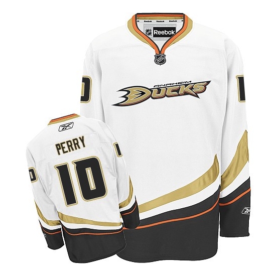 Corey Perry Anaheim Ducks Authentic Away Reebok Jersey - White