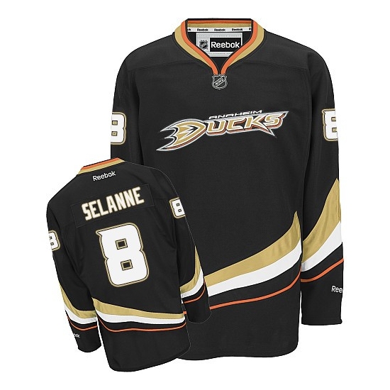 Teemu Selanne Anaheim Ducks Youth Authentic Home Reebok Jersey - Black