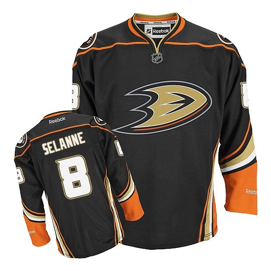 Teemu Selanne Anaheim Ducks Youth Premier Third Reebok Jersey - Black