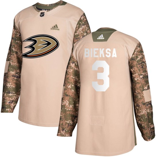 Kevin Bieksa Anaheim Ducks Youth Authentic Veterans Day Practice Adidas Jersey - Camo