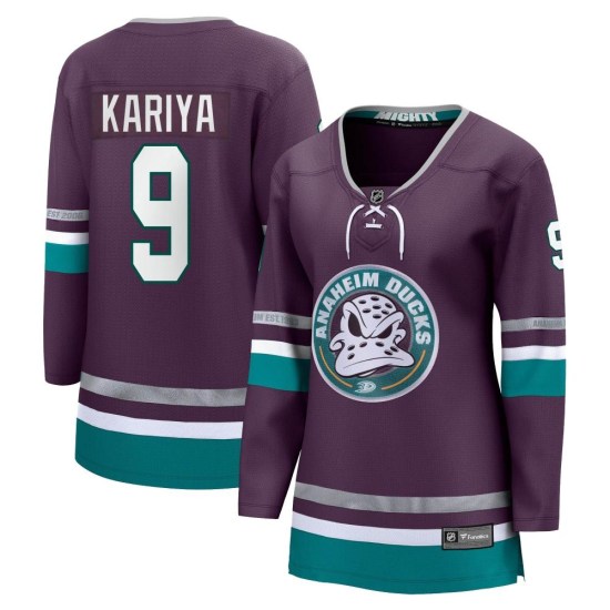 Paul Kariya Anaheim Ducks Women's Premier 30th Anniversary Breakaway Fanatics Branded Jersey - Purple