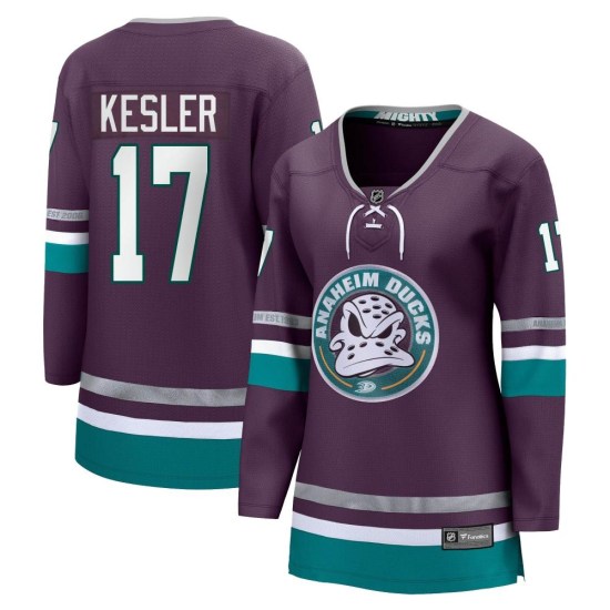 Ryan Kesler Anaheim Ducks Women's Premier 30th Anniversary Breakaway Fanatics Branded Jersey - Purple
