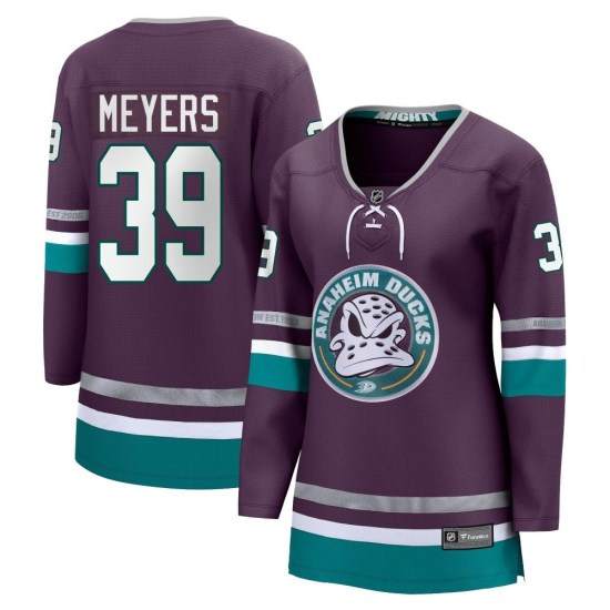 Ben Meyers Anaheim Ducks Women's Premier 30th Anniversary Breakaway Fanatics Branded Jersey - Purple
