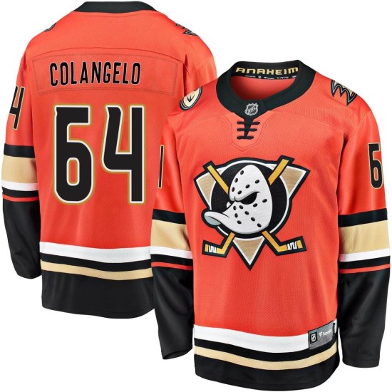 Sam Colangelo Anaheim Ducks Premier Breakaway 2019/20 Alternate Fanatics Branded Jersey - Orange