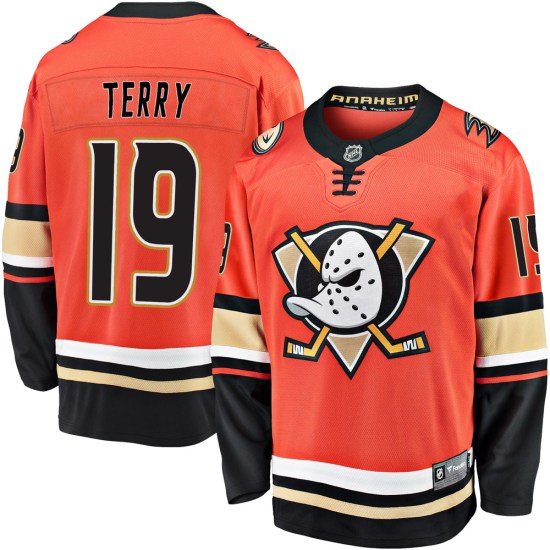Troy Terry Anaheim Ducks Premier Breakaway 2019/20 Alternate Fanatics Branded Jersey - Orange