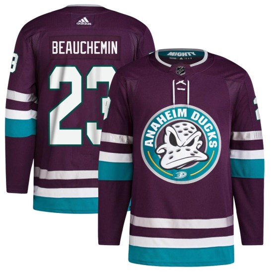 Francois Beauchemin Anaheim Ducks Authentic 30th Anniversary Primegreen Adidas Jersey - Purple