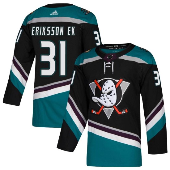 Olle Eriksson Ek Anaheim Ducks Youth Authentic Teal Alternate Adidas Jersey - Black