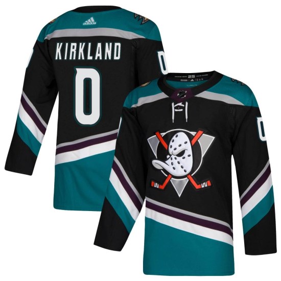 Justin Kirkland Anaheim Ducks Youth Authentic Teal Alternate Adidas Jersey - Black