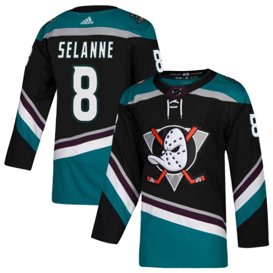 Teemu Selanne Anaheim Ducks Youth Authentic Teal Alternate Adidas Jersey - Black