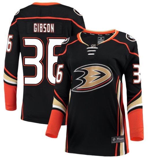 John Gibson Anaheim Ducks Women's Authentic Home Fanatics Branded Jersey - Black