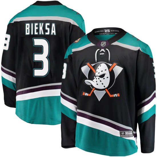 Kevin Bieksa Anaheim Ducks Breakaway Alternate Fanatics Branded Jersey - Black