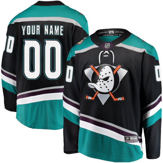 Custom Anaheim Ducks Breakaway Alternate Fanatics Branded Jersey - Black
