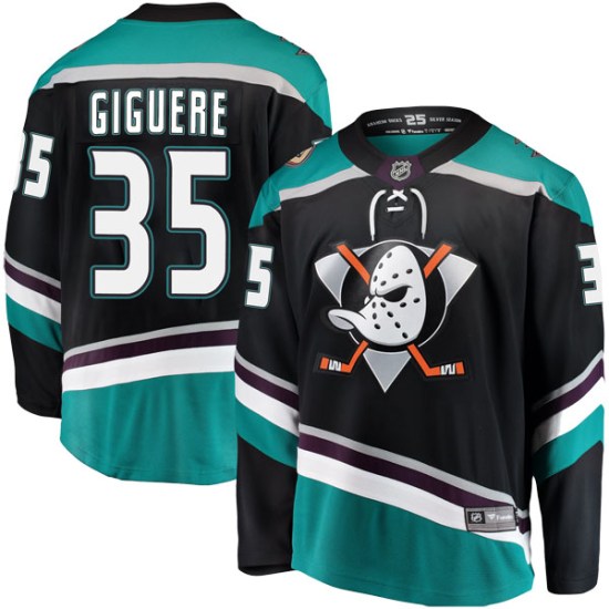 Jean-Sebastien Giguere Anaheim Ducks Breakaway Alternate Fanatics Branded Jersey - Black