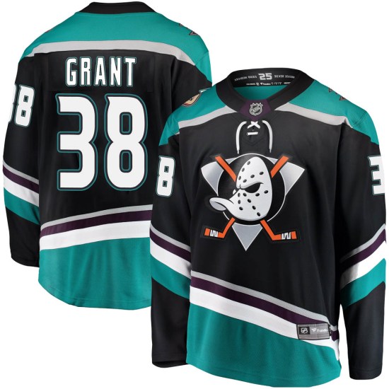 Derek Grant Anaheim Ducks Breakaway Alternate Fanatics Branded Jersey - Black