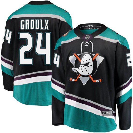Bo Groulx Anaheim Ducks Breakaway Alternate Fanatics Branded Jersey - Black