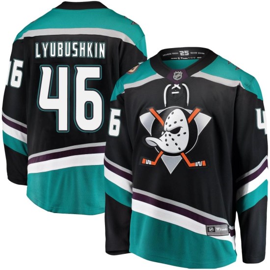Ilya Lyubushkin Anaheim Ducks Breakaway Alternate Fanatics Branded Jersey - Black