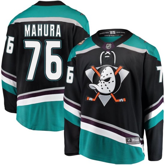 Josh Mahura Anaheim Ducks Breakaway Alternate Fanatics Branded Jersey - Black