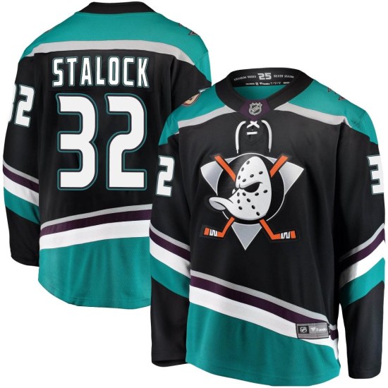 Alex Stalock Anaheim Ducks Breakaway Alternate Fanatics Branded Jersey - Black