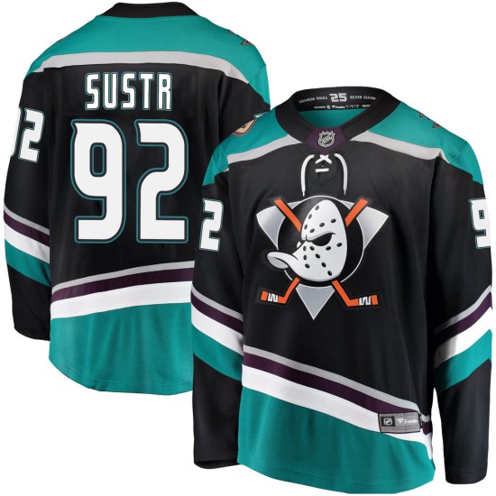 Andrej Sustr Anaheim Ducks Breakaway Alternate Fanatics Branded Jersey - Black
