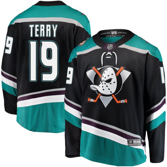 Troy Terry Anaheim Ducks Breakaway Alternate Fanatics Branded Jersey - Black