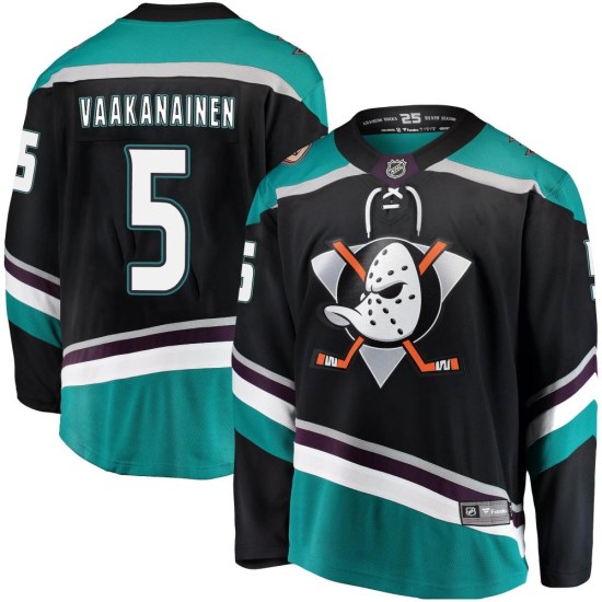 Urho Vaakanainen Anaheim Ducks Breakaway Alternate Fanatics Branded Jersey - Black