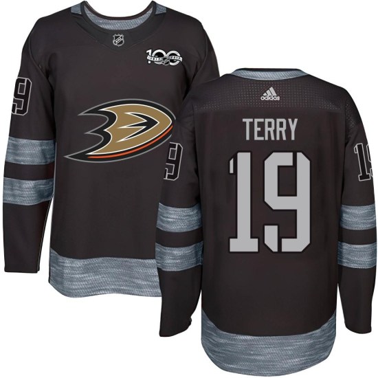 Troy Terry Anaheim Ducks Youth Authentic 1917-2017 100th Anniversary Jersey - Black
