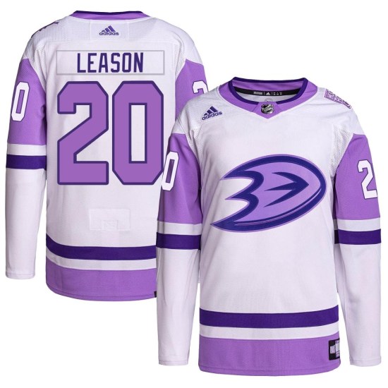 Brett Leason Anaheim Ducks Authentic Hockey Fights Cancer Primegreen Adidas Jersey - White/Purple
