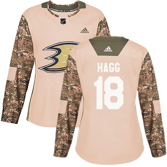 Robert Hagg Anaheim Ducks Women's Authentic Veterans Day Practice Adidas Jersey - Camo