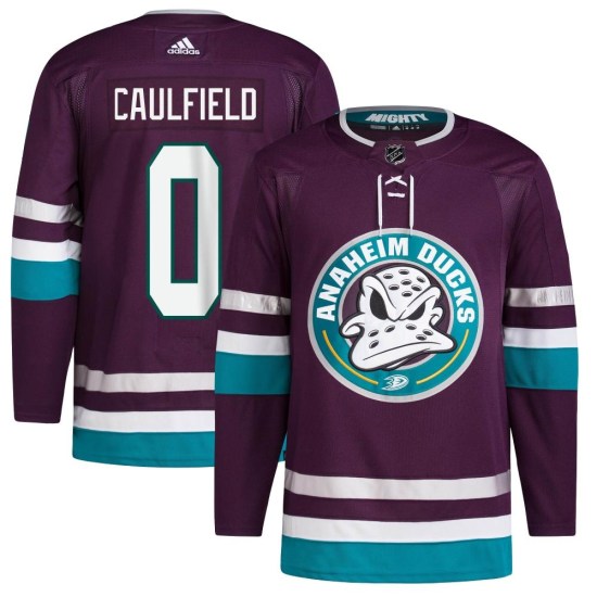 Judd Caulfield Anaheim Ducks Youth Authentic 30th Anniversary Primegreen Adidas Jersey - Purple