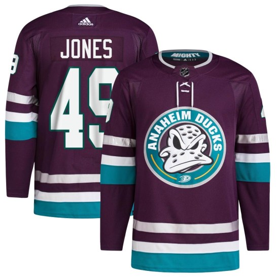 Max Jones Anaheim Ducks Youth Authentic 30th Anniversary Primegreen Adidas Jersey - Purple