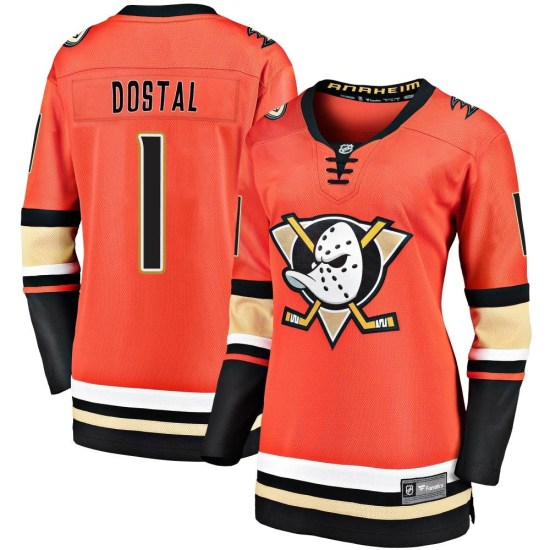 Lukas Dostal Anaheim Ducks Women's Premier Breakaway 2019/20 Alternate Fanatics Branded Jersey - Orange