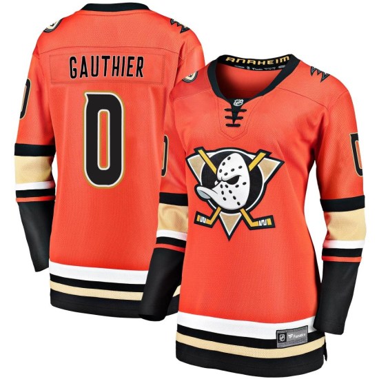 Cutter Gauthier Anaheim Ducks Women's Premier Breakaway 2019/20 Alternate Fanatics Branded Jersey - Orange