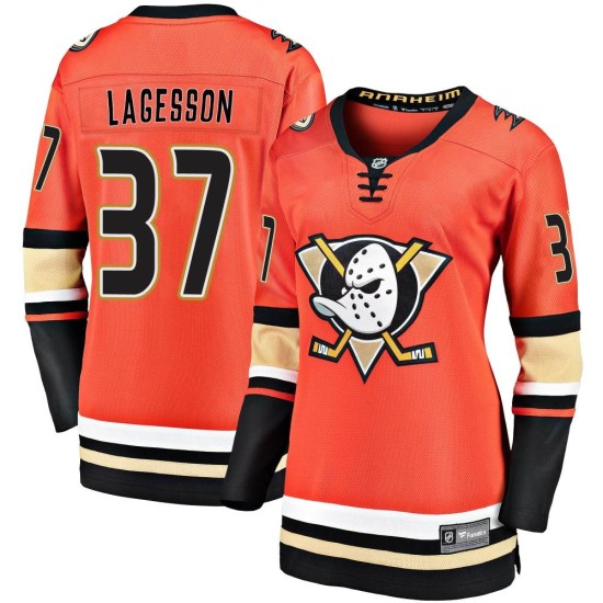 William Lagesson Anaheim Ducks Women's Premier Breakaway 2019/20 Alternate Fanatics Branded Jersey - Orange