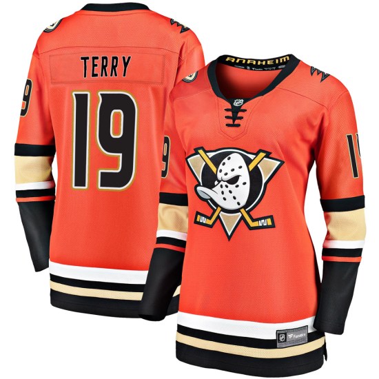 Troy Terry Anaheim Ducks Women's Premier Breakaway 2019/20 Alternate Fanatics Branded Jersey - Orange