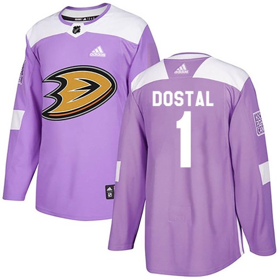 Lukas Dostal Anaheim Ducks Youth Authentic Fights Cancer Practice Adidas Jersey - Purple