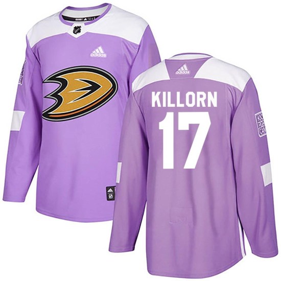 Alex Killorn Anaheim Ducks Youth Authentic Fights Cancer Practice Adidas Jersey - Purple