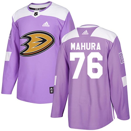 Josh Mahura Anaheim Ducks Youth Authentic Fights Cancer Practice Adidas Jersey - Purple