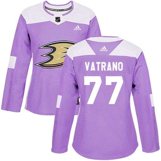 Frank Vatrano Anaheim Ducks Women's Authentic Fights Cancer Practice Adidas Jersey - Purple
