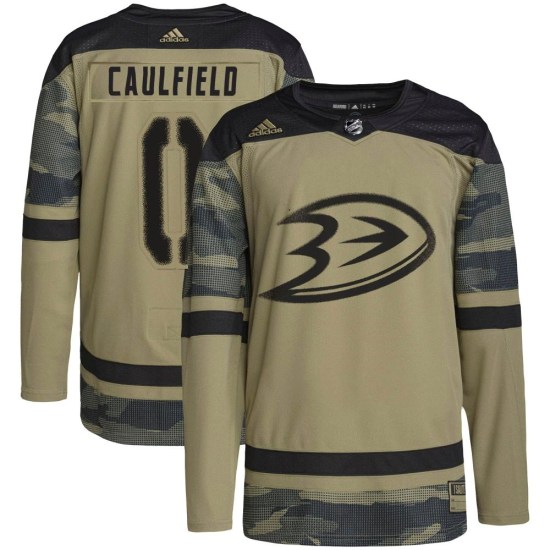 Judd Caulfield Anaheim Ducks Youth Authentic Military Appreciation Practice Adidas Jersey - Camo