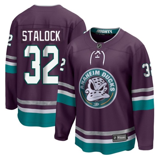 Alex Stalock Anaheim Ducks Premier 30th Anniversary Breakaway Fanatics Branded Jersey - Purple