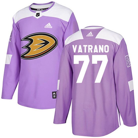Frank Vatrano Anaheim Ducks Authentic Fights Cancer Practice Adidas Jersey - Purple