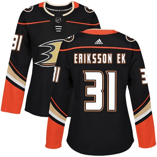 Olle Eriksson Ek Anaheim Ducks Women's Authentic Home Adidas Jersey - Black
