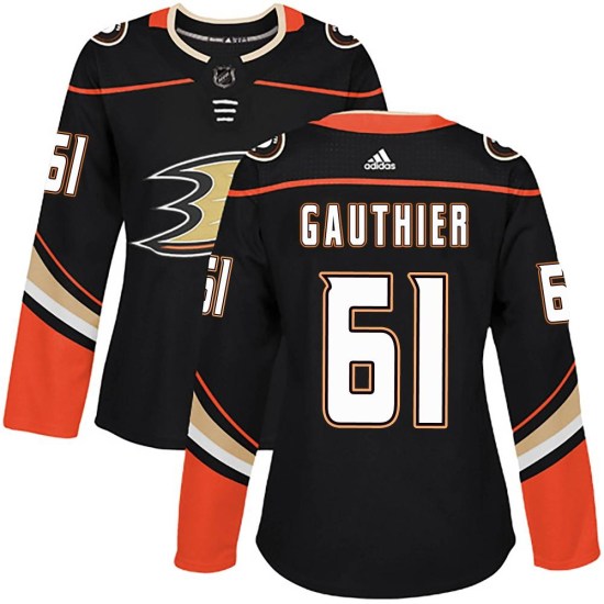 Cutter Gauthier Anaheim Ducks Women's Authentic Home Adidas Jersey - Black