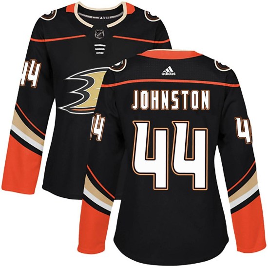 Ross Johnston Anaheim Ducks Women's Authentic Home Adidas Jersey - Black