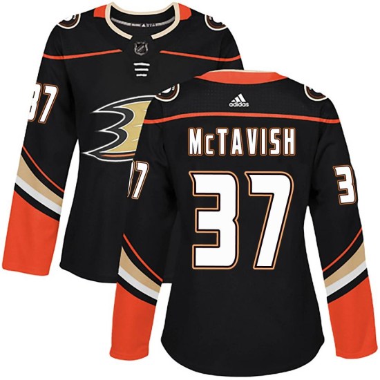 Mason McTavish Anaheim Ducks Women's Authentic Home Adidas Jersey - Black