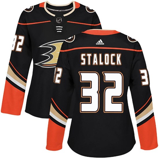 Alex Stalock Anaheim Ducks Women's Authentic Home Adidas Jersey - Black