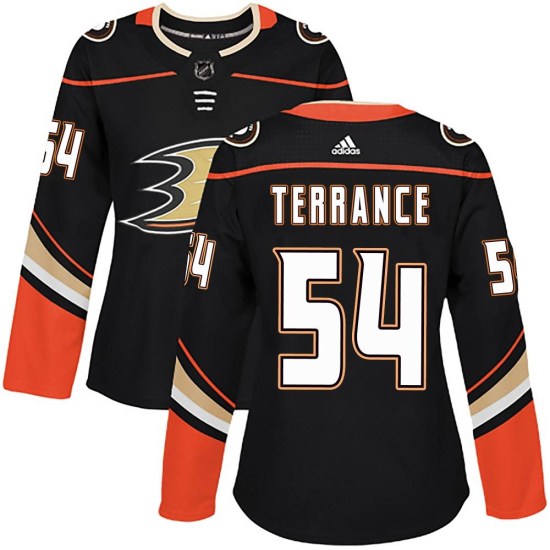 Carey Terrance Anaheim Ducks Women's Authentic Home Adidas Jersey - Black