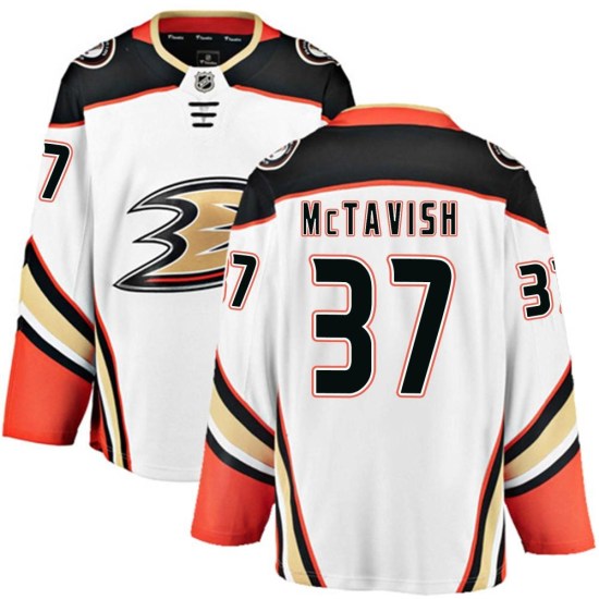 Mason McTavish Anaheim Ducks Breakaway Away Fanatics Branded Jersey - White
