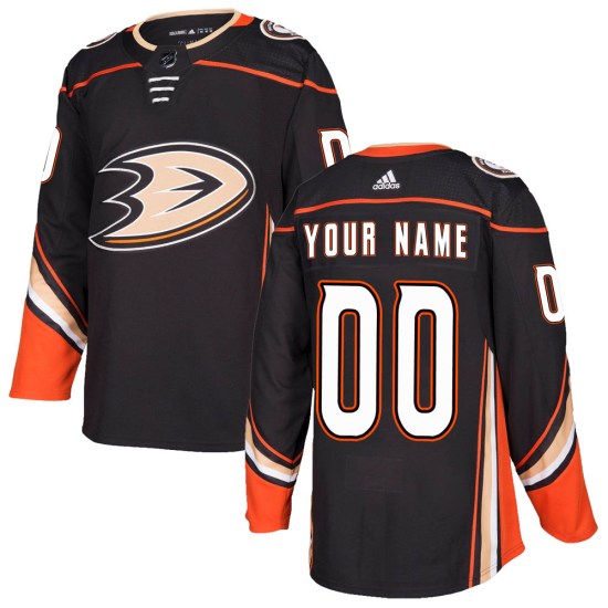 Custom Anaheim Ducks Youth Authentic Custom Home Adidas Jersey - Black
