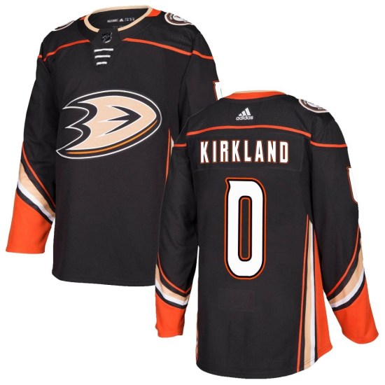 Justin Kirkland Anaheim Ducks Youth Authentic Home Adidas Jersey - Black